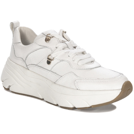 Geox Sneakersy damskie skórzane białe