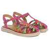 Maciejka Women's Leather Sandals Fuchsia