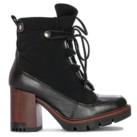 Maciejka Black Women's Lace-Up Boots