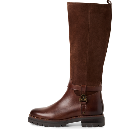 Marco Tozzi Women’s Leather Knee-High Boots Warm Lined Chestnut Brown 2-25603-43-375