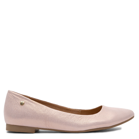 Maciejka Leather Comfortable Ballerina Flats Slip-on Pink 00873-66/00-5