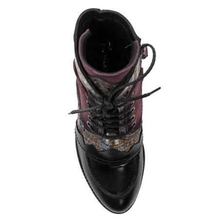 Maciejka 06140-23/00-7 Lace-up Women's burgundy Leather Boots