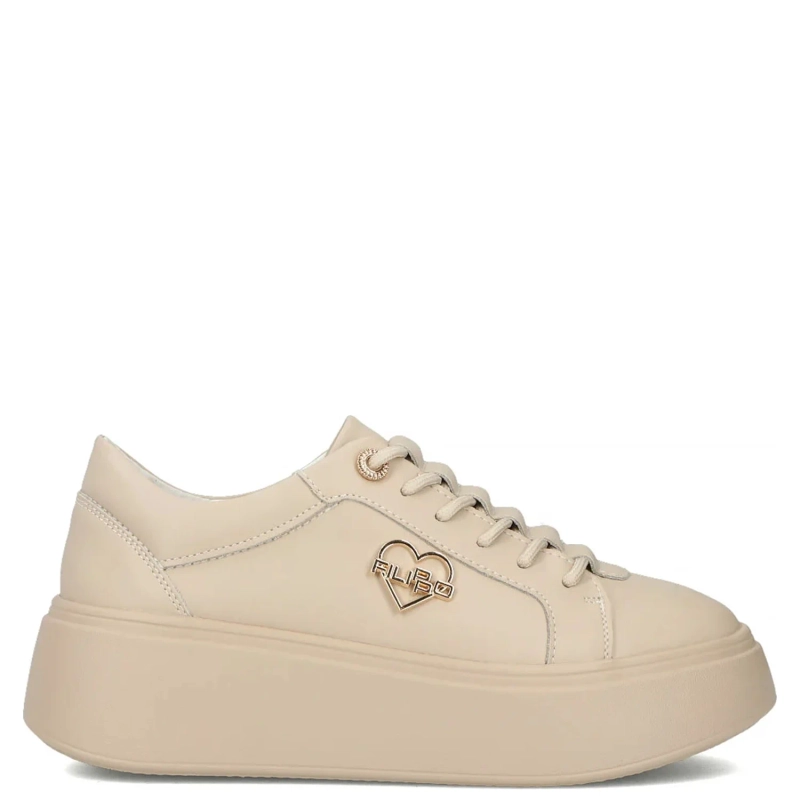 Filippo Beige Leather Sneakers
