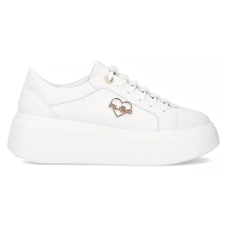 Filippo White Leather Sneakers