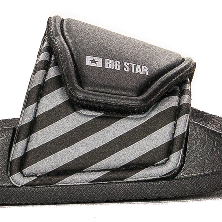 Big Star Black Velcro children's slippers