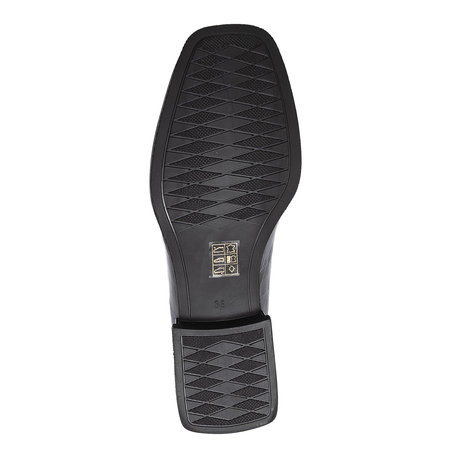 Boccato Skórzane Lakierowane Półbuty Z Tłoczeniem Croco Czarne 049-1738-64