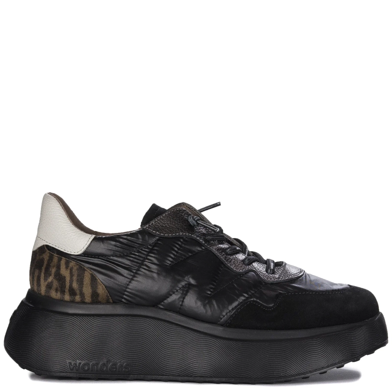 Wonders Women's Sneakers low shoes Roma Negro Plomo