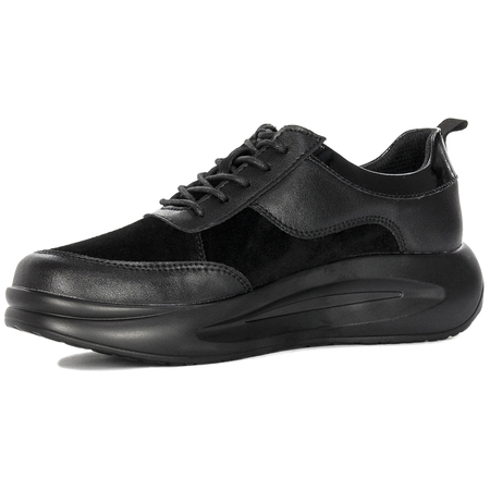 T.Sokolski Półbuty damskie sneakersy skórzane Black czarne