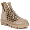 Maciejka Women's beige openwork leather ankle boots
