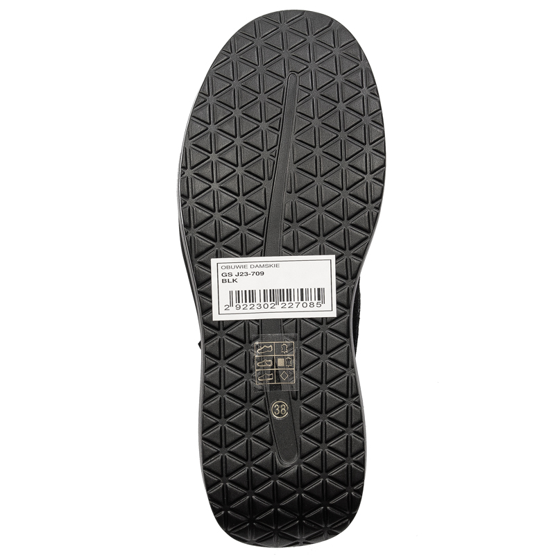 T.Sokolski Półbuty damskie sneakersy skórzane Black czarne