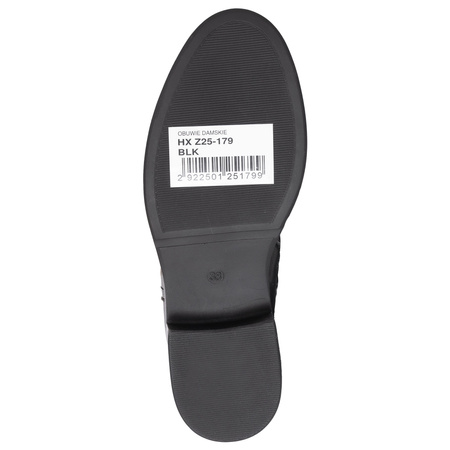 T. Sokolski Kozaki Skórzane Damskie Na Zamek Czarne HX-Z25-179-BLK