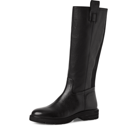 Tamaris Stylowe Czarne Kozaki z Naturalnej Skóry 1-25616-45-001