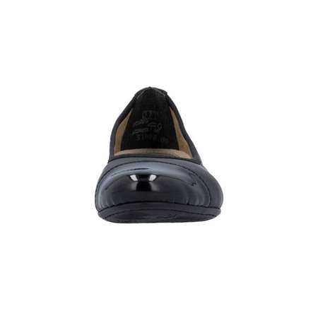 Rieker Baleriny Skórzane Black