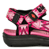 Lee Cooper Sandały dziecięce dziewczęce na rzepy Black Fuxia