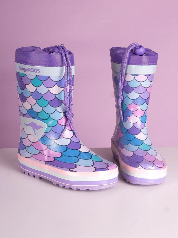 Kangaroos Lavender/Scale children's galoshes