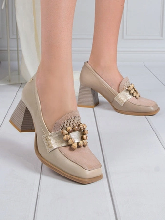 Maciejka Półbuty Damskie Beżowy