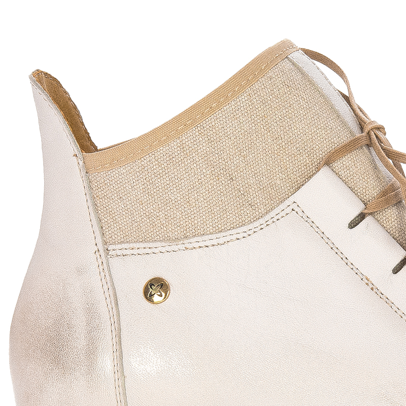 Maciejka Light Beige Lace-up Boots