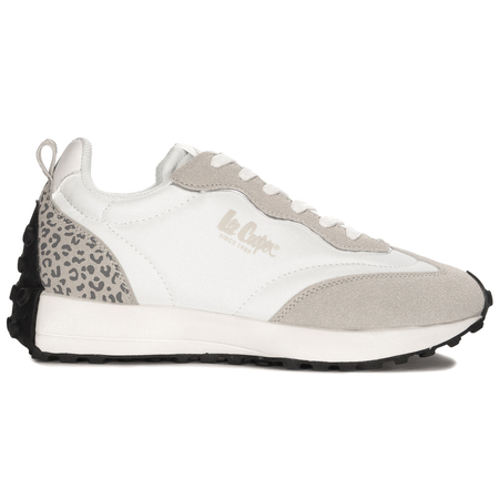 Lee Cooper Sneakersy Damskie Na Platformie Biało- Beżowe