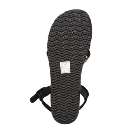 Maciejka Women's Leather Brown And Black Sandals
