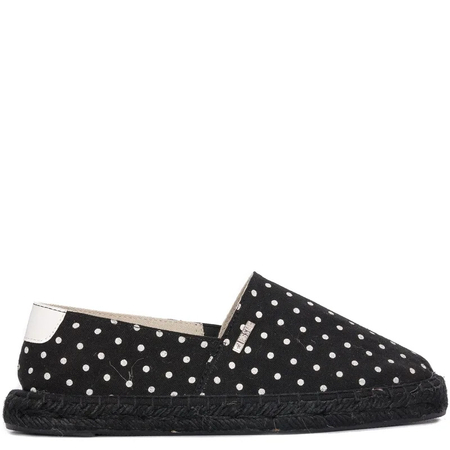 Big Star Espadryle damskie w kropki Black Czarne