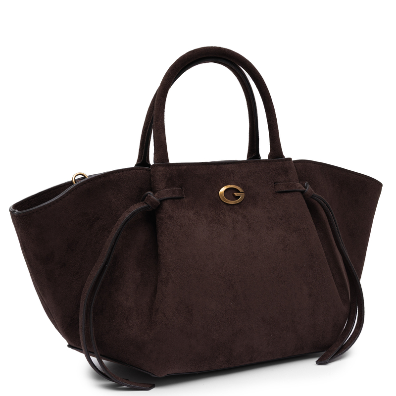 Guess Elegancka Zamszowa Torba Damska Pojemna Brązowa HWSG2237060-ESPRESSO
