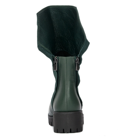 Visconi Women's high heels boots in natural leather green