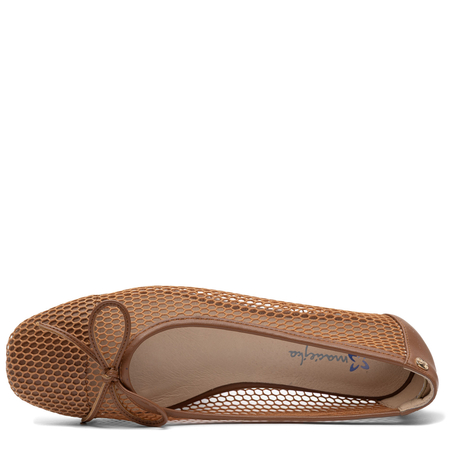Maciejka Mesh Ballerinas Flat Almond-Toe Brown K7512-29/00-0