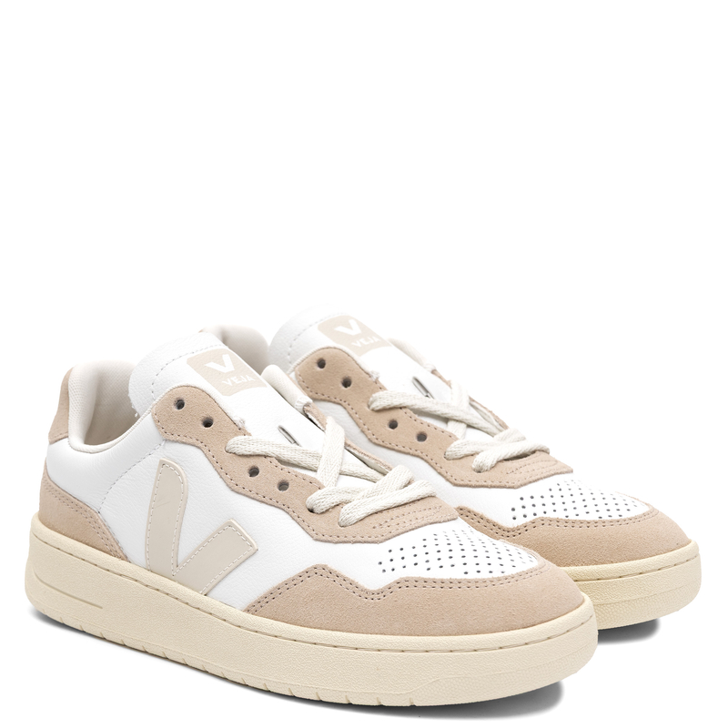 Veja Sneakersy damskie skórzane White Pierre biało - beżowe