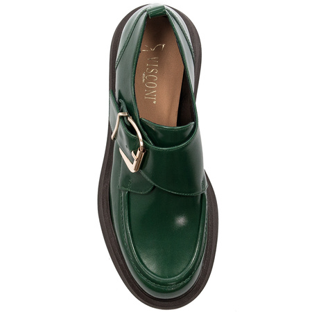 Visconi Women's platform shoes, leather Toska Green green