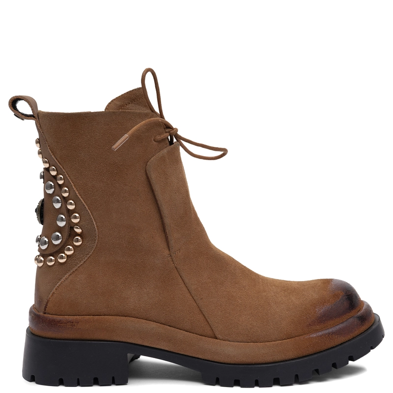 Maciejka Suede Studded Ankle Boots Vintage Brown K7747-29/00-7