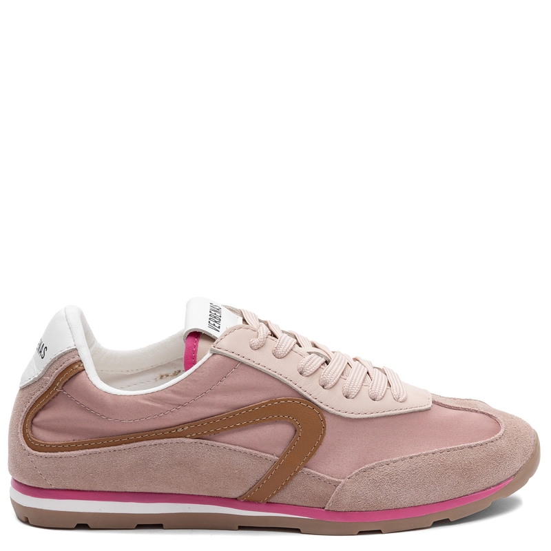 Verbenas Suede Lace-Up Sneakers Pink 9002451069ANT