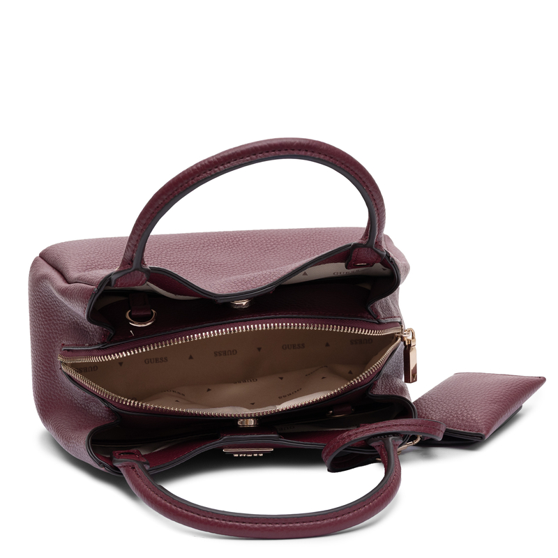 Guess Elegant Classic Women's Handbag with Pouch Burgundy HWBG2306220-BORDO
