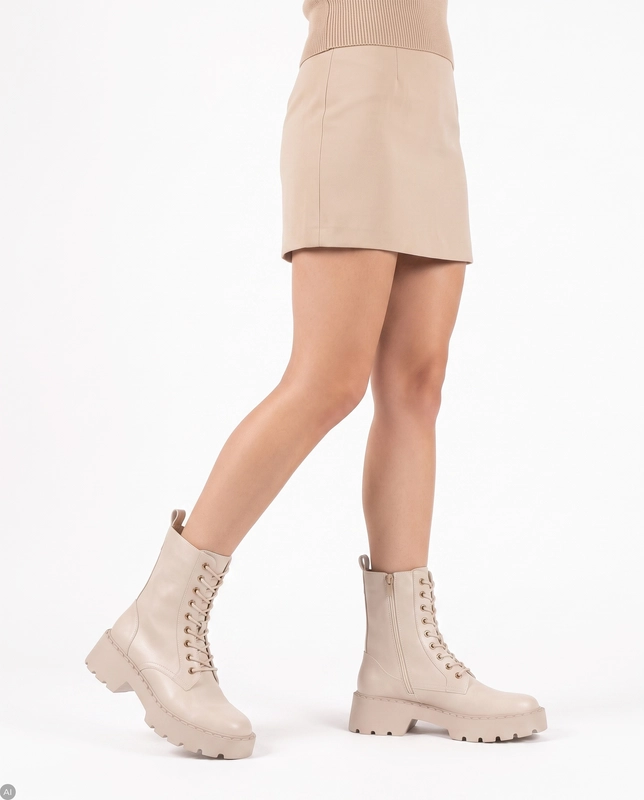 Boots Sergio insulated on the platform Beige