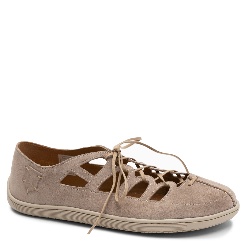 Maciejka Suede Openwork Leather Shoes Beige 06835-04/00-1