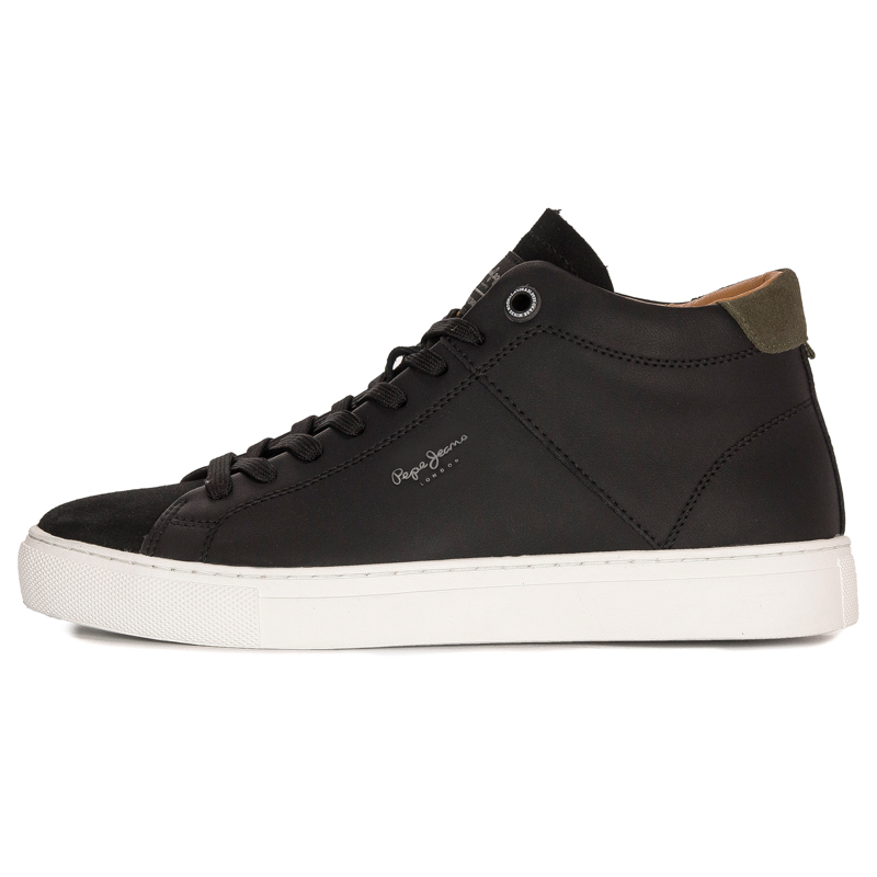 Pepe Jeans Sneakersy buty męskie Joe Cup Half Boot Black czarne