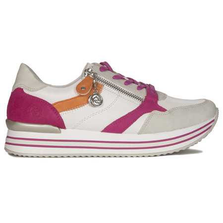 Remonte women's leather White Combi platform sneakers