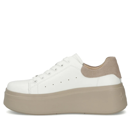 Filippo Sneakersy Damskie Skórzane Białe DP7537-26-WH-BE