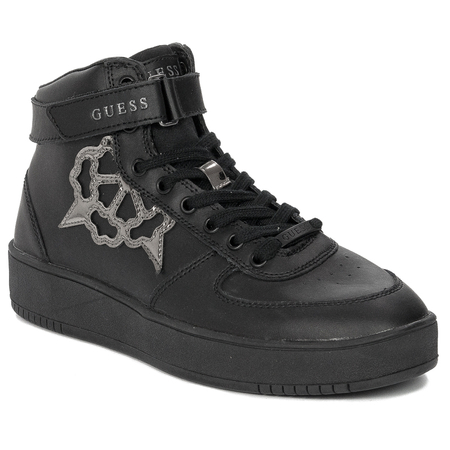 Guess Sneakersy damskie na platformie Vyves Black czarne