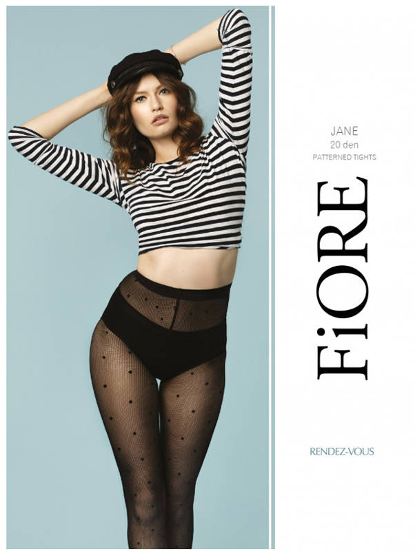 FIORE Jane G5986 patterned tights 20 DEN Black