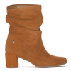 Maciejka Slouch Suede Ankle Boots Block Heel Cognac Brown 06005-29/00-6