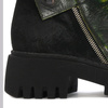 Maciejka Black- Green Lace-Up Boots