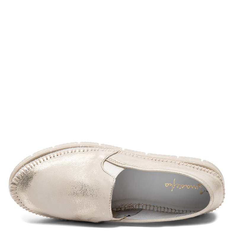 Maciejka Leather Slip-On Platform Loafers Metallic Gold 03512-25/00-0