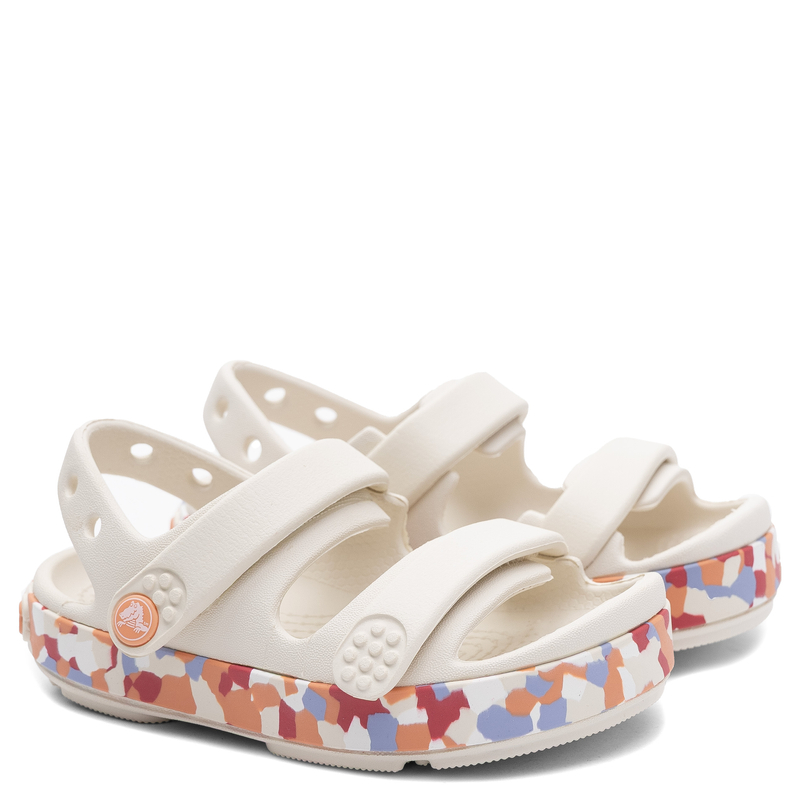 Crocs Classic Marbled Sandal Kids' Sandals Patterned Sole Beige 212528-2MK