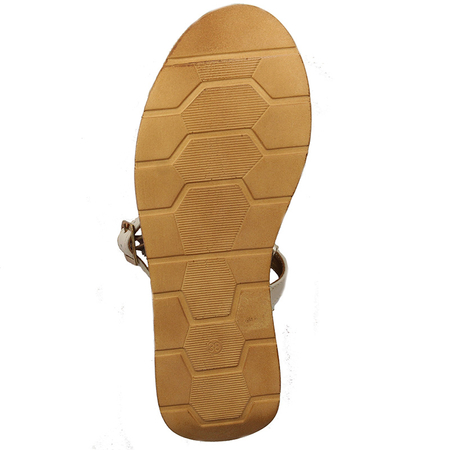 Maciejka Beige and Gold Sandals