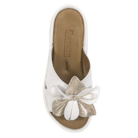 Artiker Women's White-gold Sandals