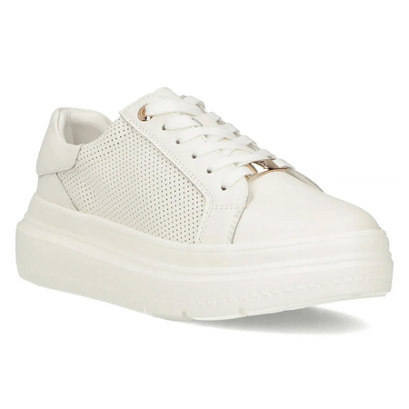 Filippo Leather White Low Shoes