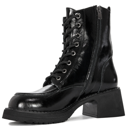 Boccato Women's leather ankle boots on a black post