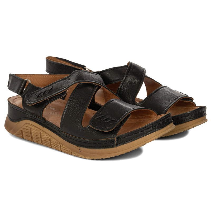 Maciejka Women's Leather Sandals Black