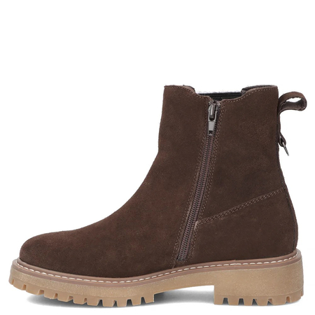 Filippo Women's Suede Leather Insulated Ankle Boots Brown DBT7935-26-D-BR