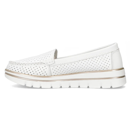 Filippo Leather White Low Shoes